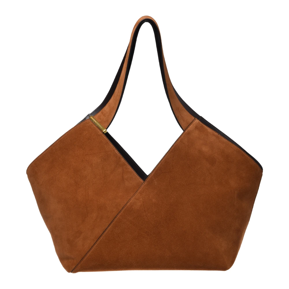 Baldinini Women's Brown Trend Fringed Suede Shoulder Bag - Shopping Bags - One Size - Bags
