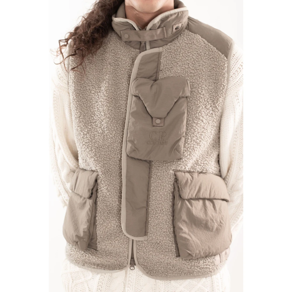 C.P. Company Gemengd Polar Shell Vest Beige Heren