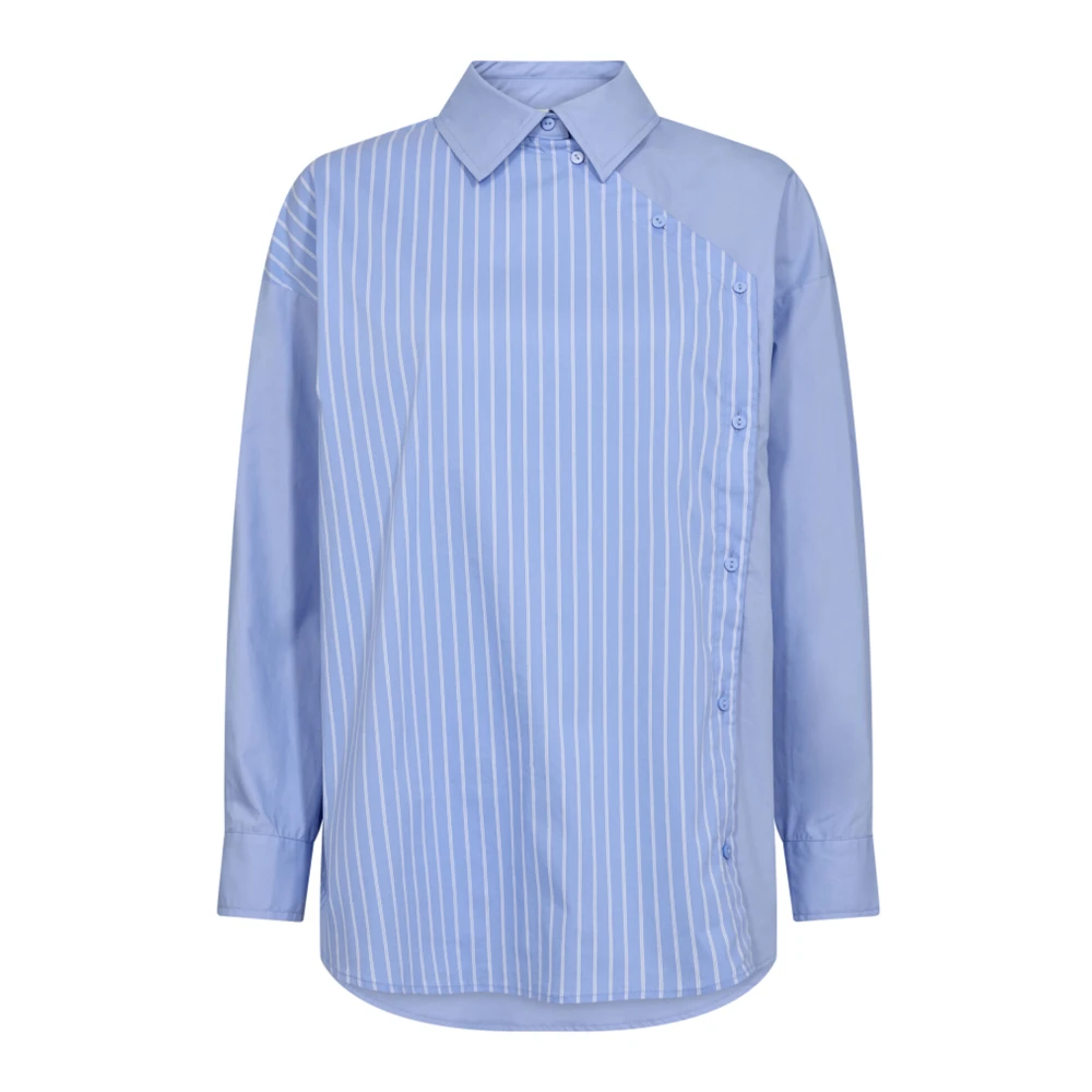 Co'Couture Lichtblauwe Crossover Shirt Blouse Blue Dames