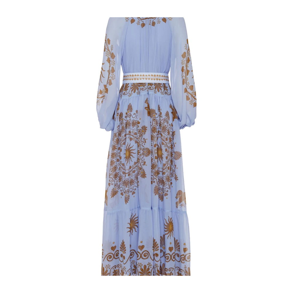 La DoubleJ Athena Zijden Chiffon Avondjurk Multicolor Dames