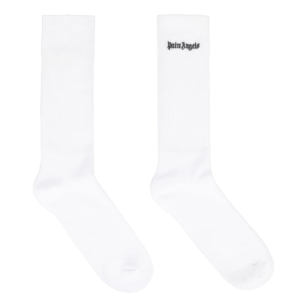 Palm Angels Katoenen sokken met logo White Heren