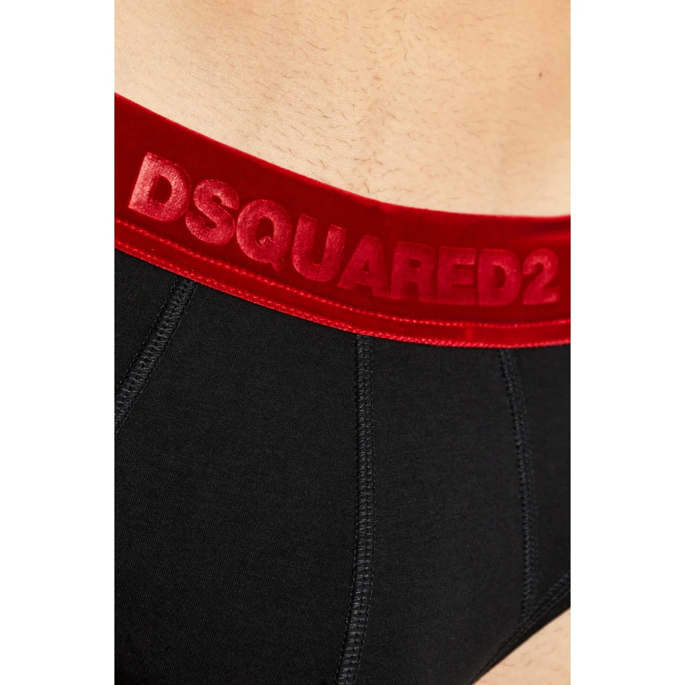 Dsquared2 Katoenen slips Black Heren