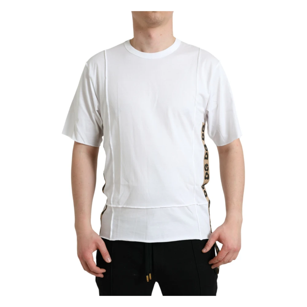Dolce & Gabbana Klassiek Logo Katoenen T-shirt White Heren
