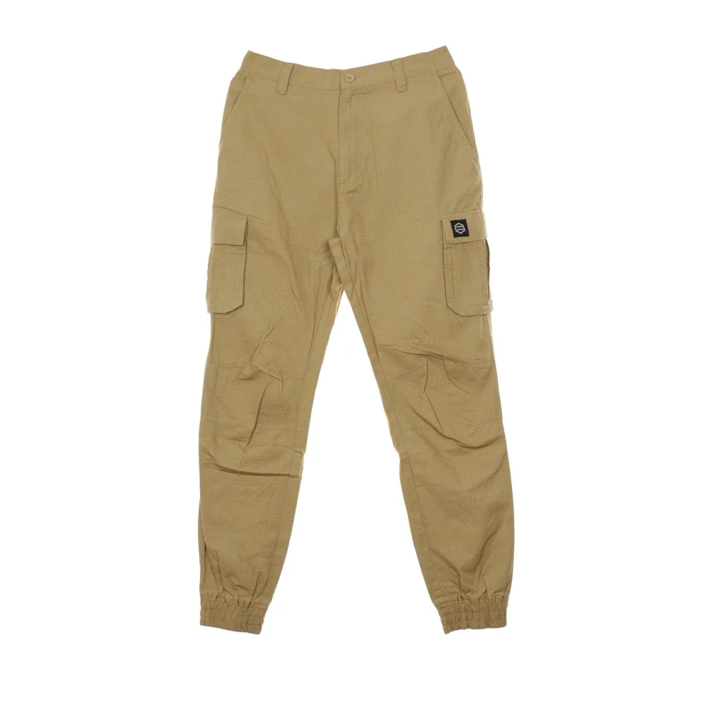 Dolly Noire Ripstop Cargo Broek Regular Fit Beige Heren