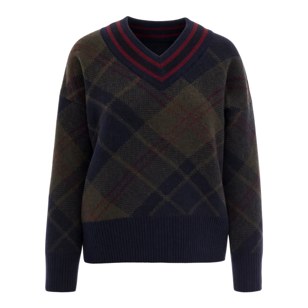 Barbour , V-Neck Knitwear, Female, Multicolor, Xs, V-Neck Knitwear