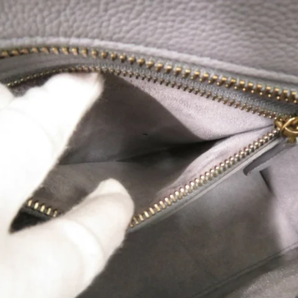Celine Vintage Pre-owned Leather handbags Gray Dames