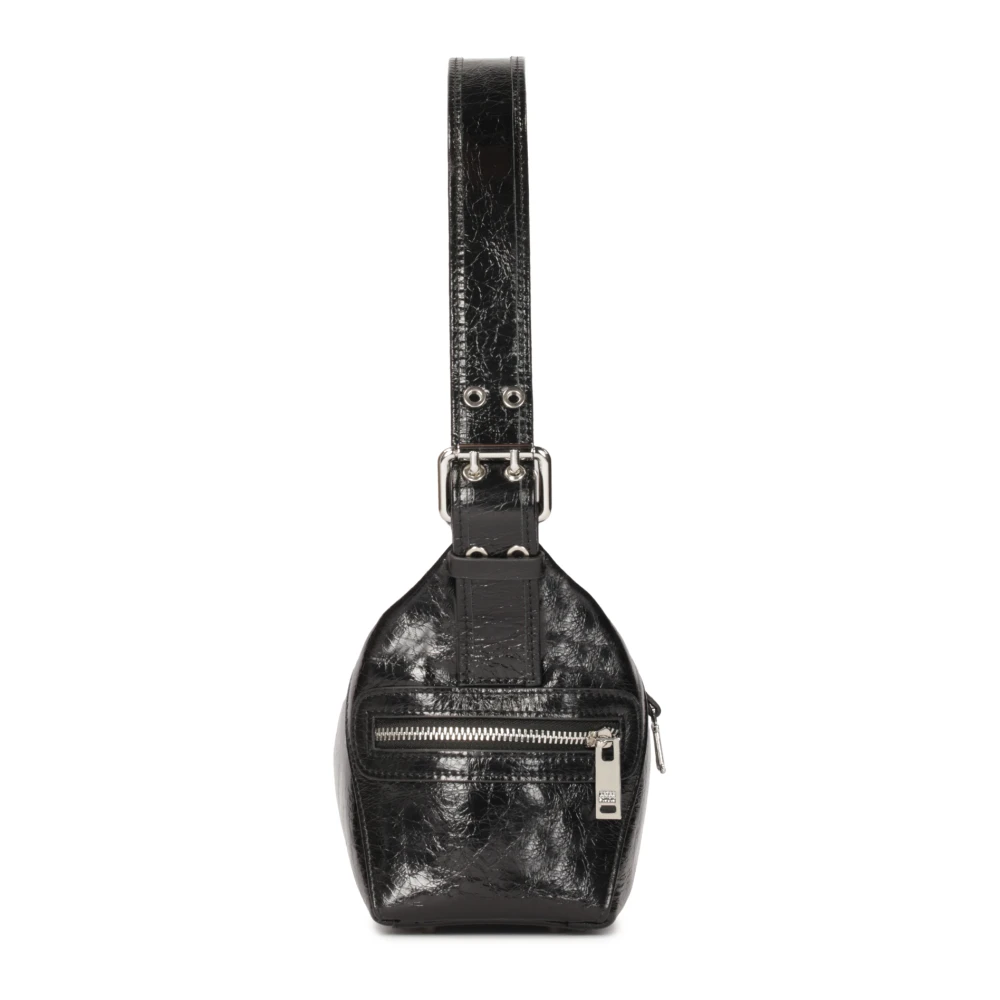 Kazar Studio Zwarte leren schoudertas Black Dames