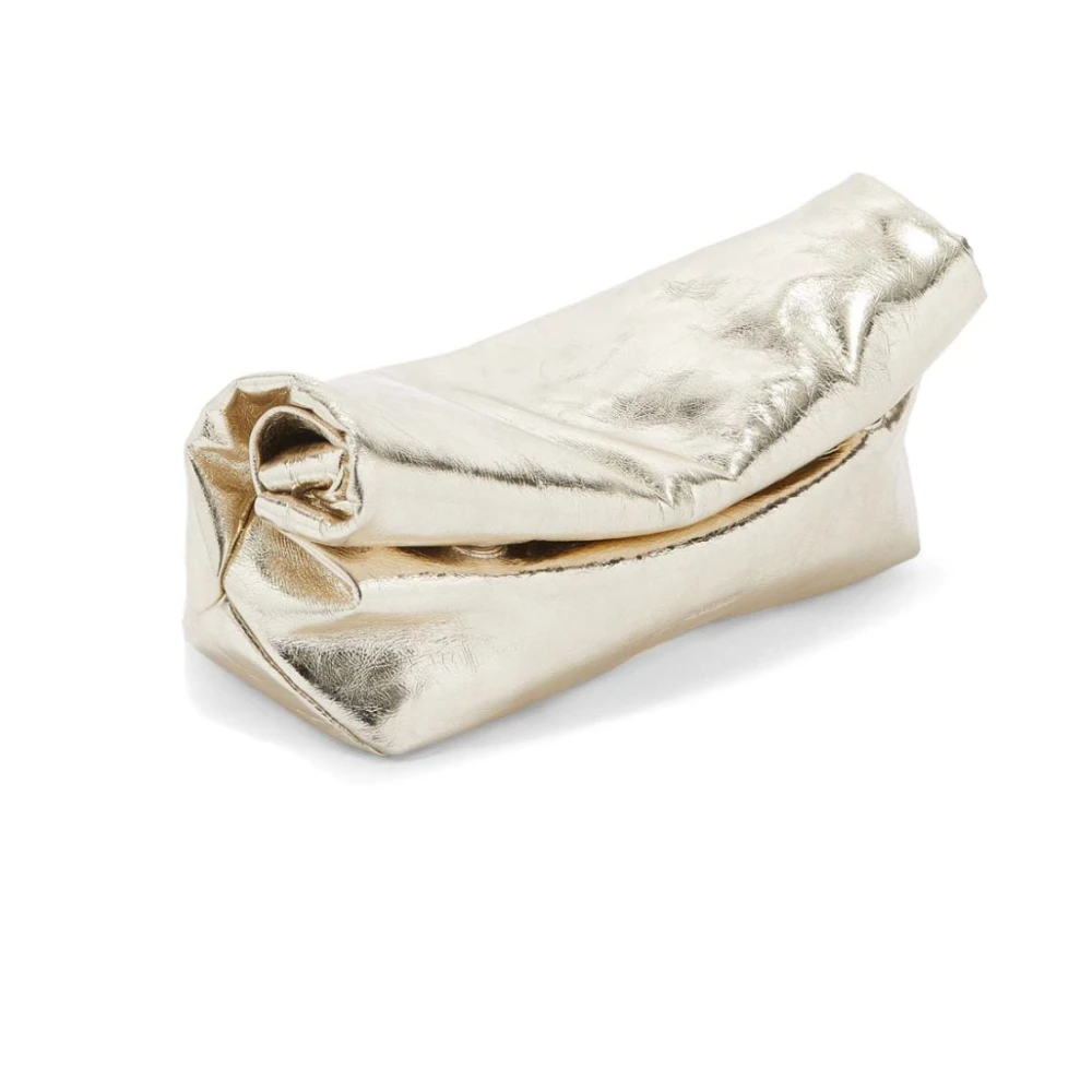Jil Sander Metallic Schoudertas met Verstelbare Band Yellow Dames