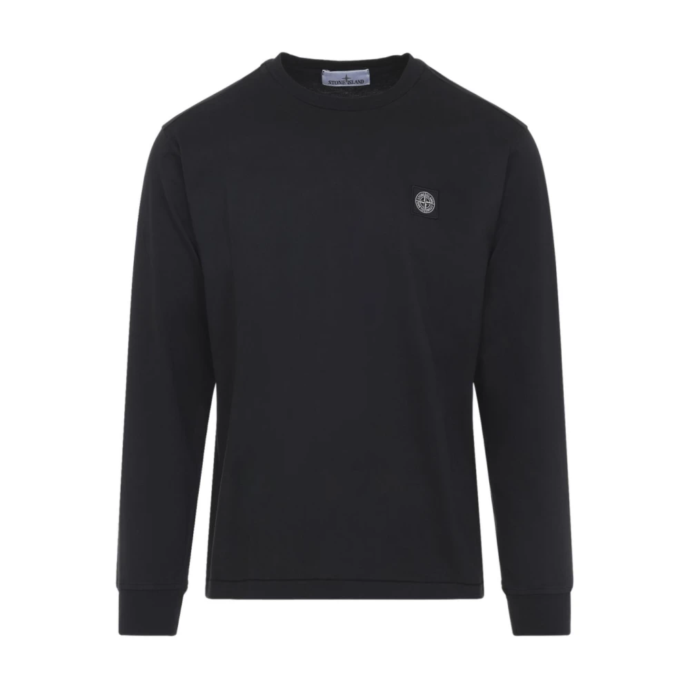 Stone Island Compass Badge 2100031 L/S Tee Black, Size M, Circle Fashion - Image 3