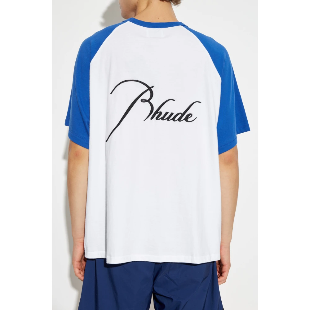 Rhude T-shirt met logo White Heren