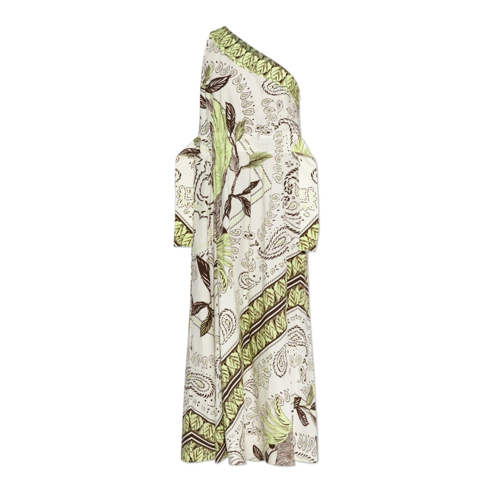 Tory Burch Women's White Maxi Dresses, L, One-Shoulder Dress