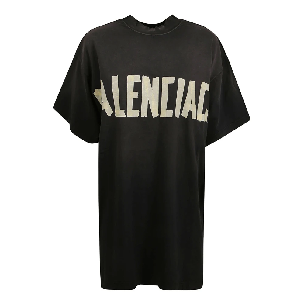 Balenciaga Dubbele Voorkant T-Shirt Collectie Black Dames