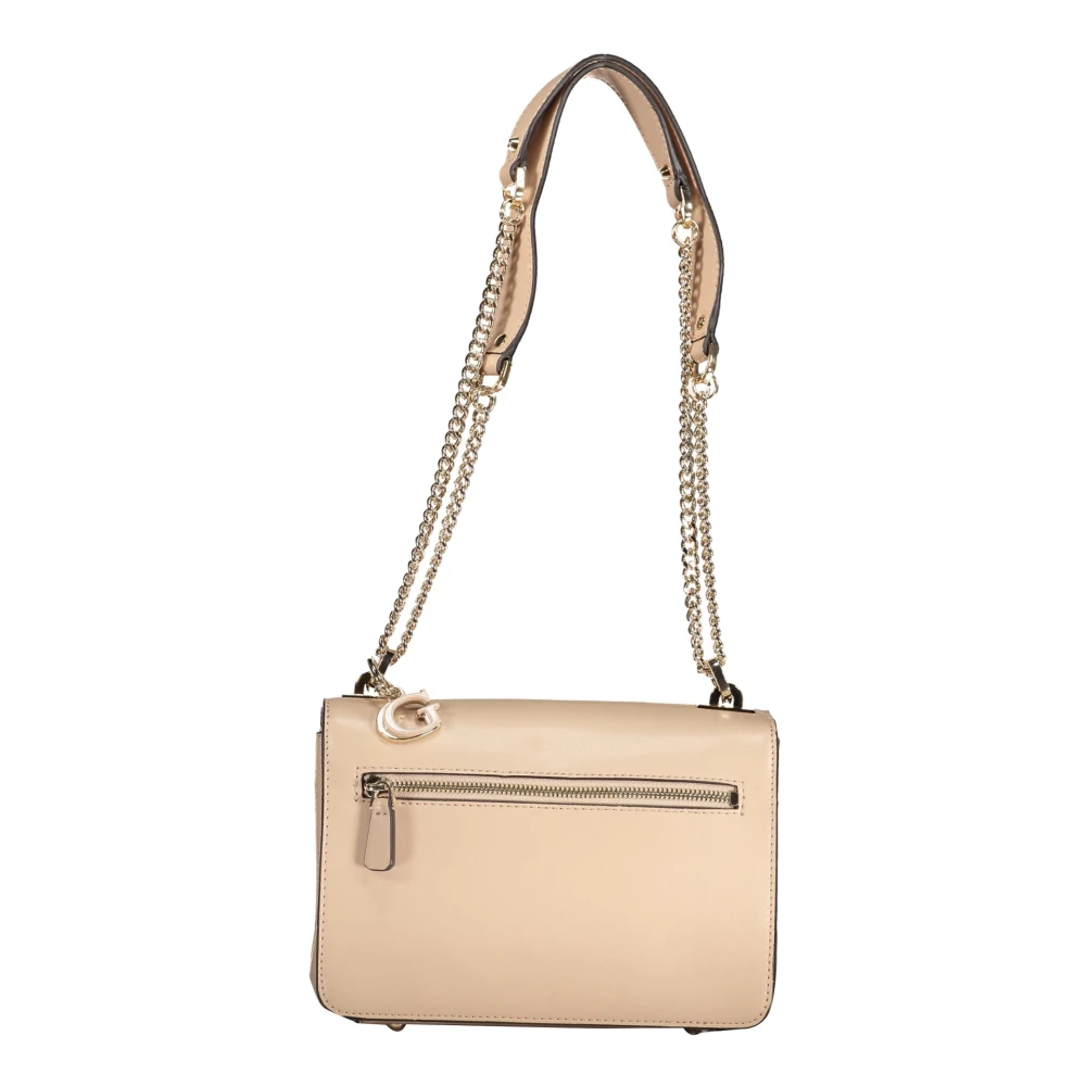 Guess Beige Eliette Ketting Schoudertas Beige Dames