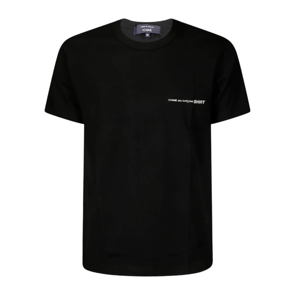Comme des Garçons Logo Print Katoenen T-shirt Black Heren