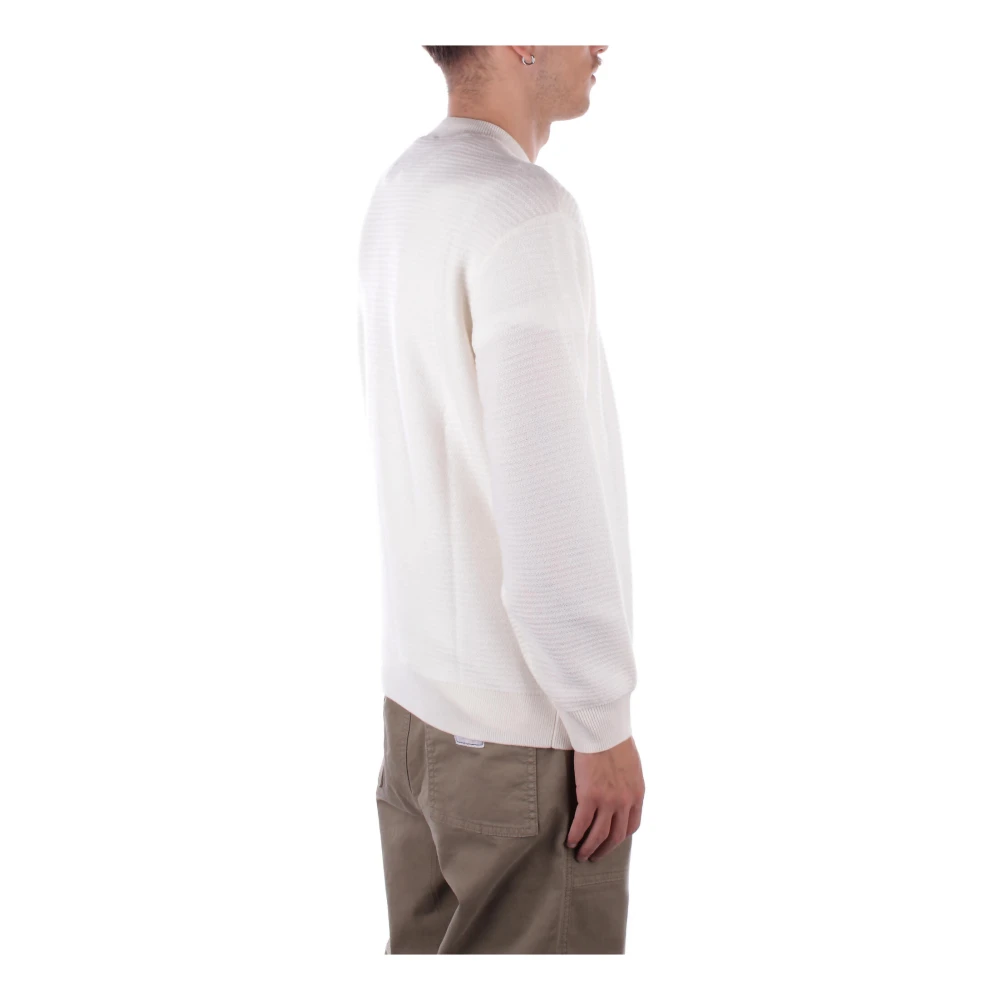 Emporio Armani Logo Front Sweater Room White Heren