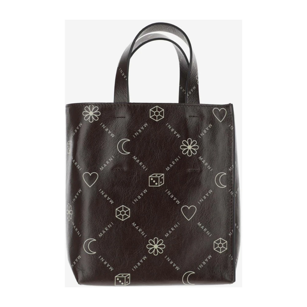 Marni gram Leren Tote Bag Black Dames