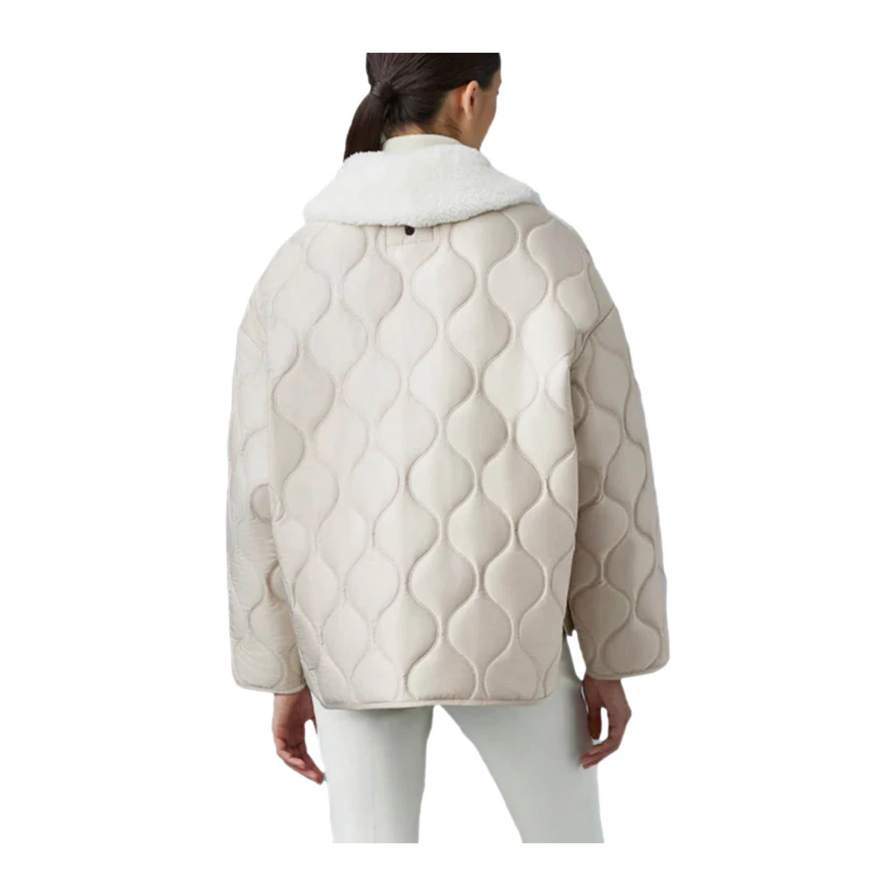 Mackage Jas met imitatiebont kraag Beige Dames