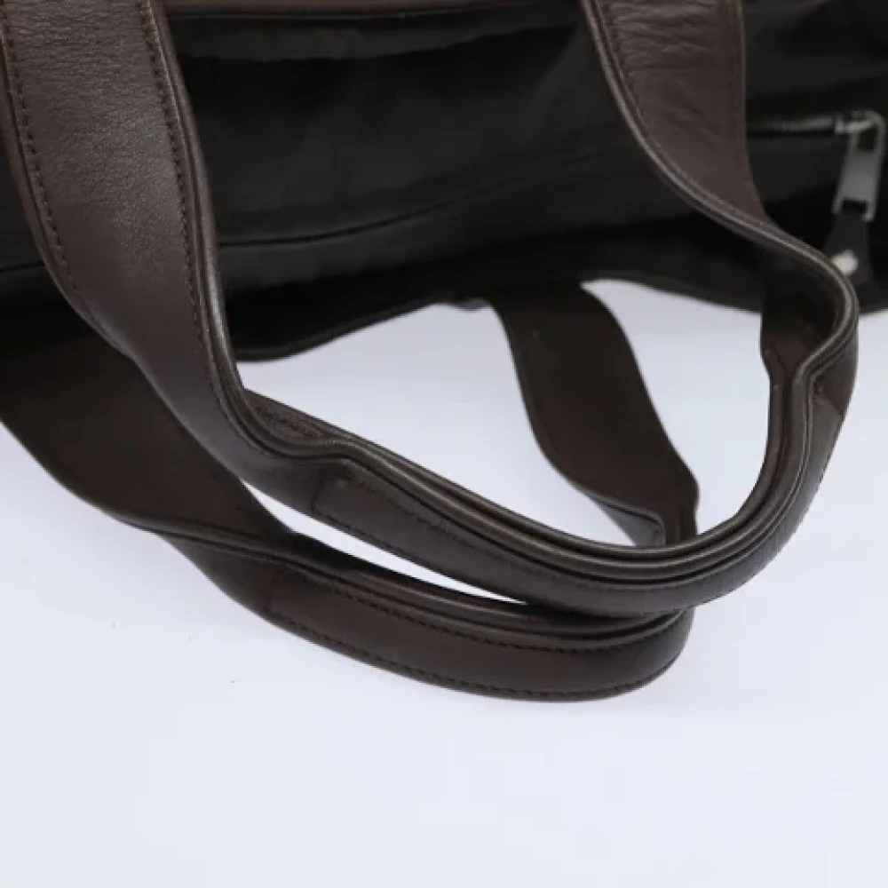 Hermès Vintage Pre-owned Nylon handbags Brown Dames