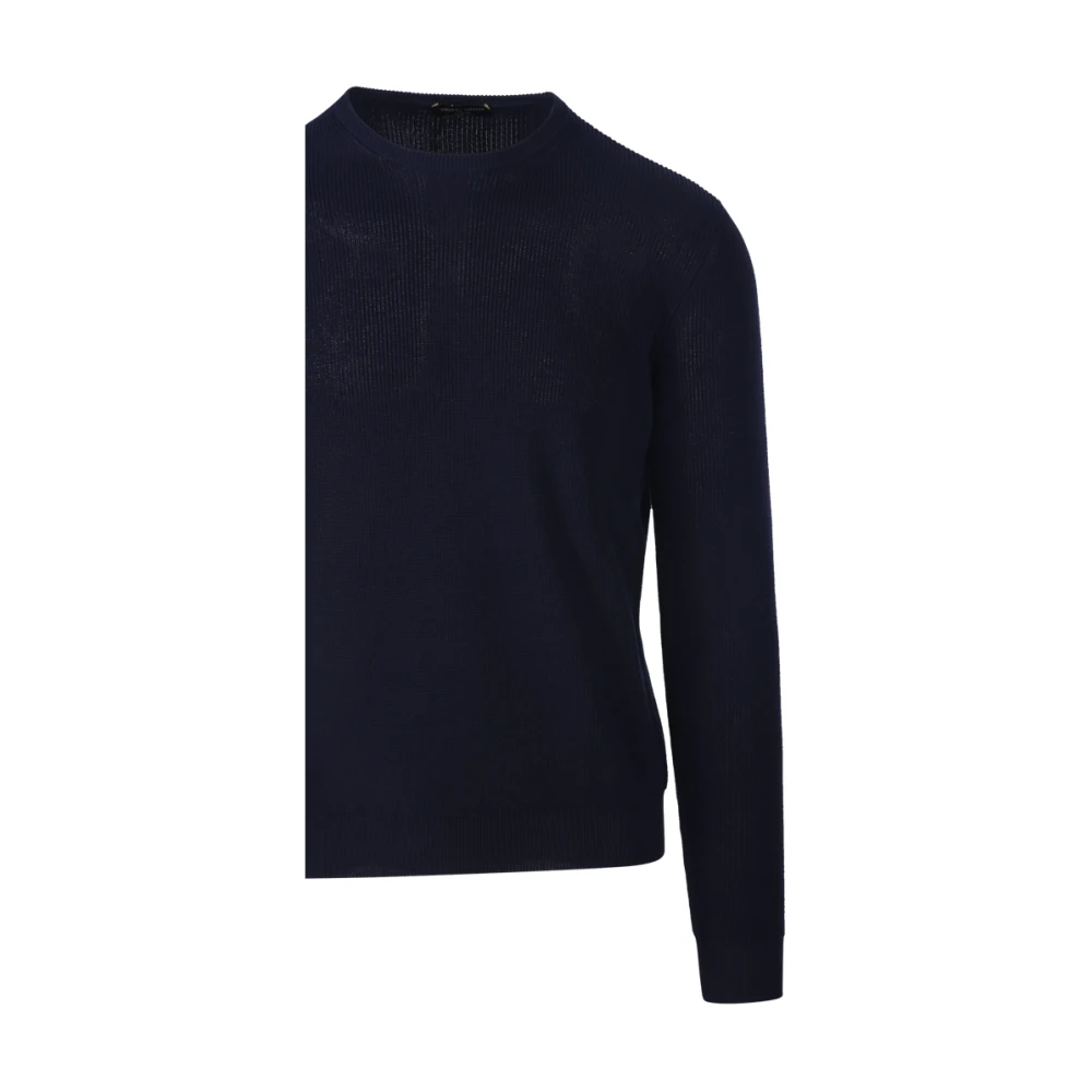 Roberto Collina Navy T-shirt Rt1110 Blue Heren