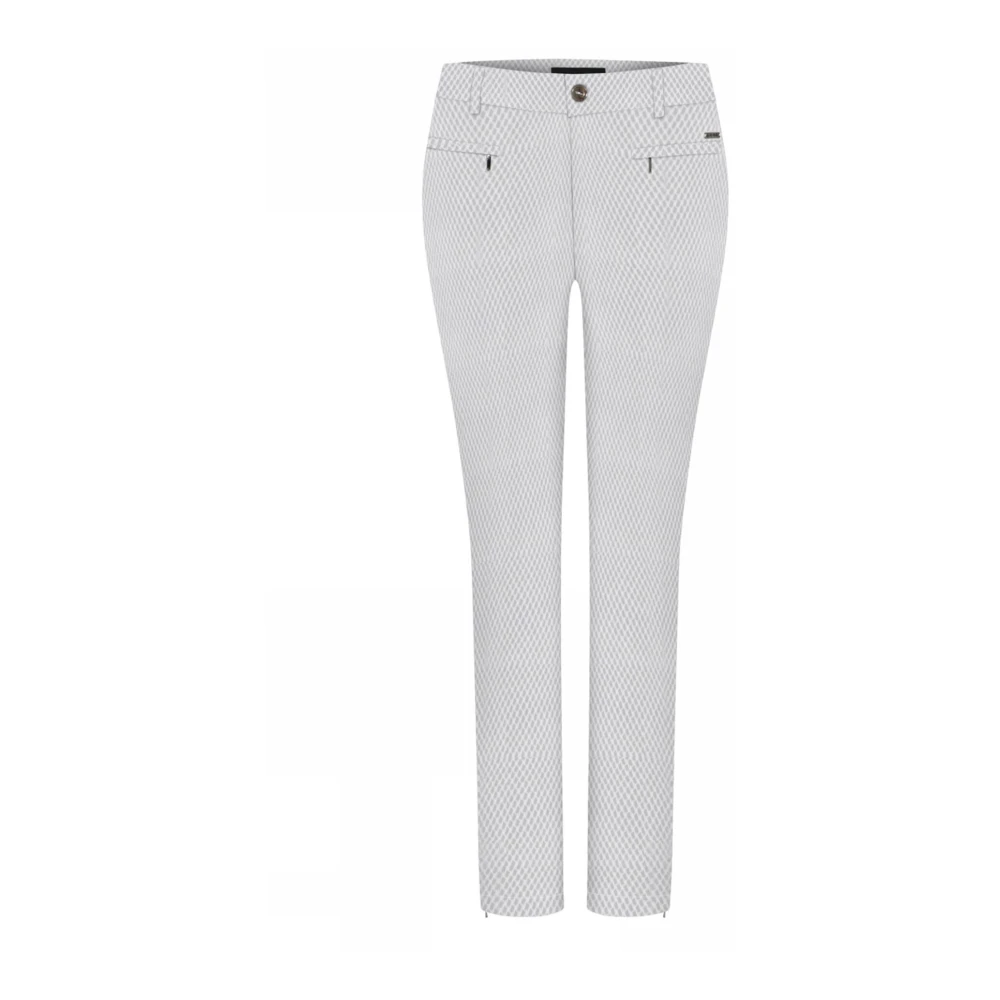C.Ro Jacquard Ritsbroek Grijs White Dames