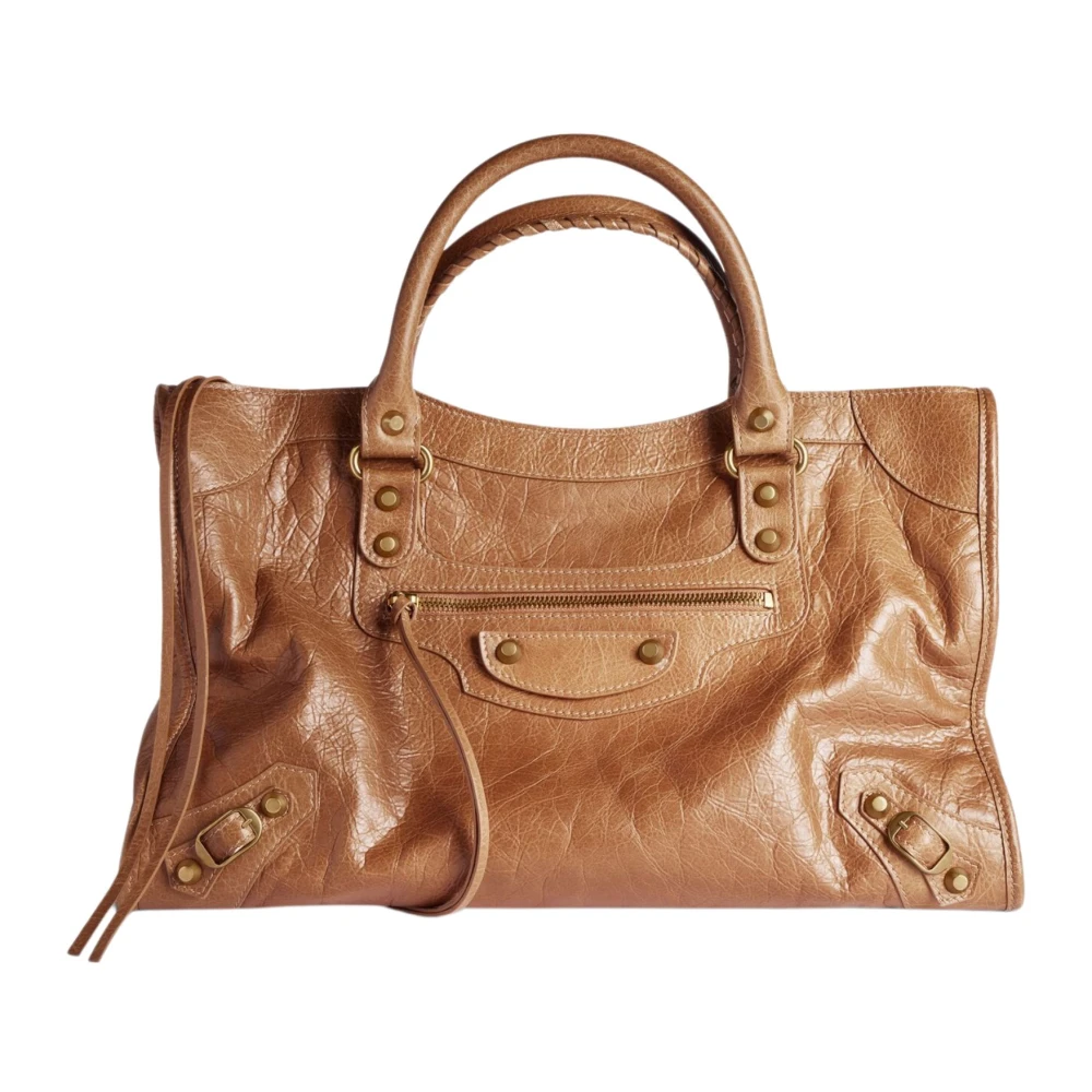 Balenciaga Women's Beige Le City Bag Medium - Handbags - One Size- Bags