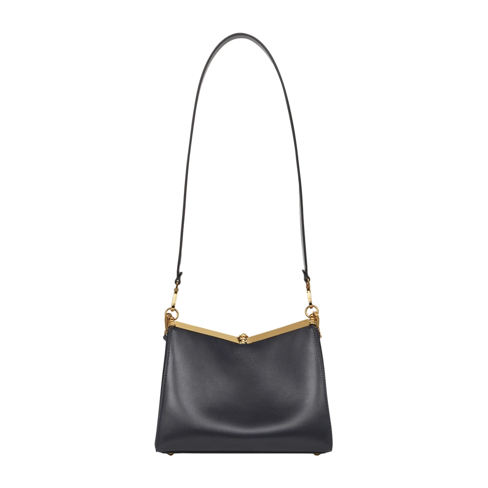 ETRO Zwarte Leren Vela Schoudertas Black Dames