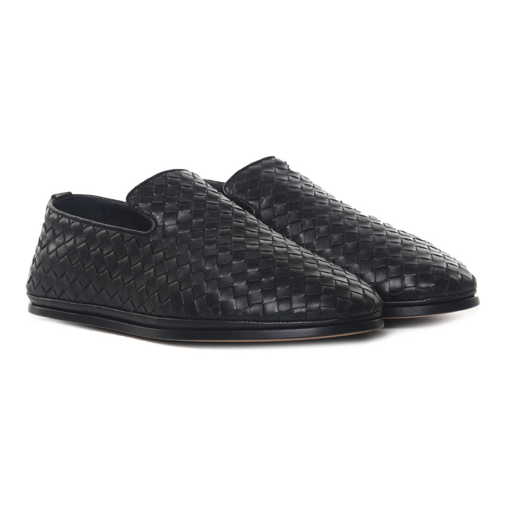 Bottega Veneta Zwarte Intrecciato Nappa Slipper Black Heren