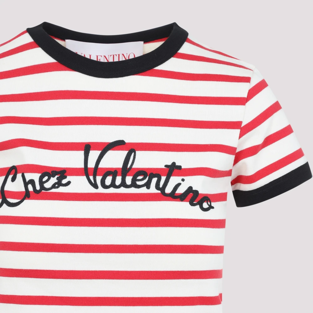 Valentino Casual Katoenen T-shirt voor Dagelijks Gebruik Red Dames