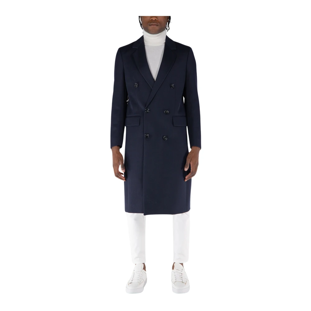 PT Torino Double-Breasted Coats Blue Heren