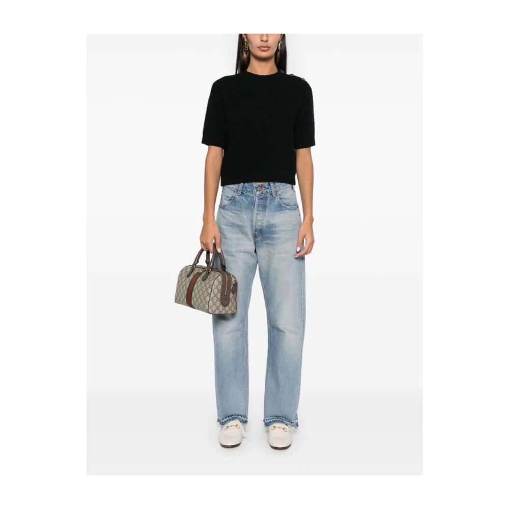 Gucci Zwarte Ronde-Hals Gebreide Trui Sweater Black Dames
