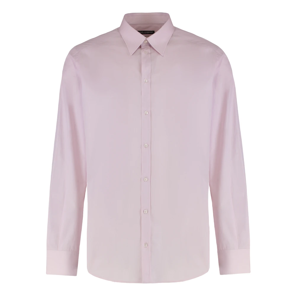 Dolce & Gabbana Men's Pink Formal Shirts, Xl, Martini Shirt In Poplin