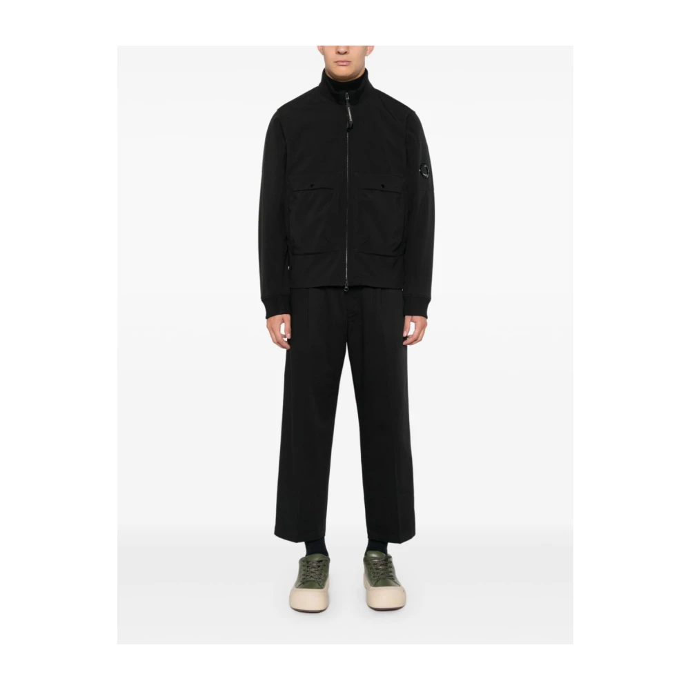 C.P. Company Stijlvolle Medium Jas voor Alle Seizoenen Black Heren