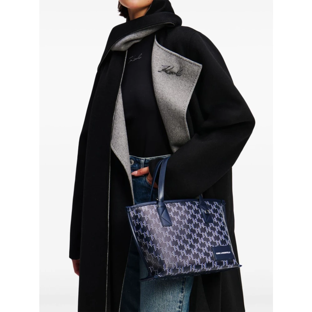 Karl Lagerfeld Tote Voyage S Marino CON Monograma Blue Dames