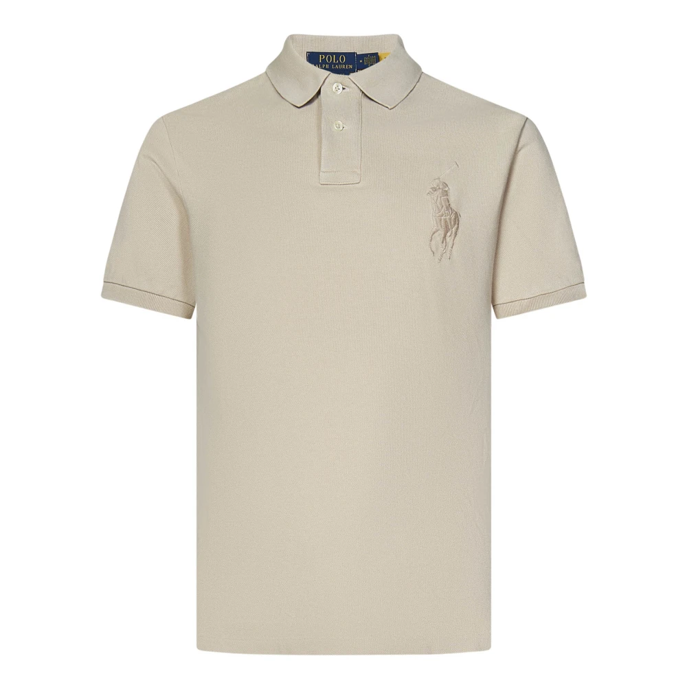 Polo Ralph Lauren Grå Slim-Fit Polotröja Beige, Herr