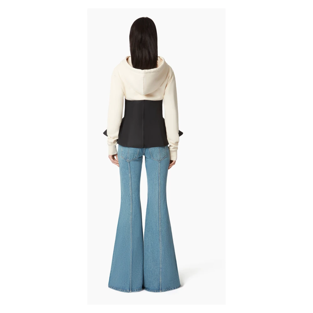 Nina Ricci Hoodie MET Contrasterende White Dames