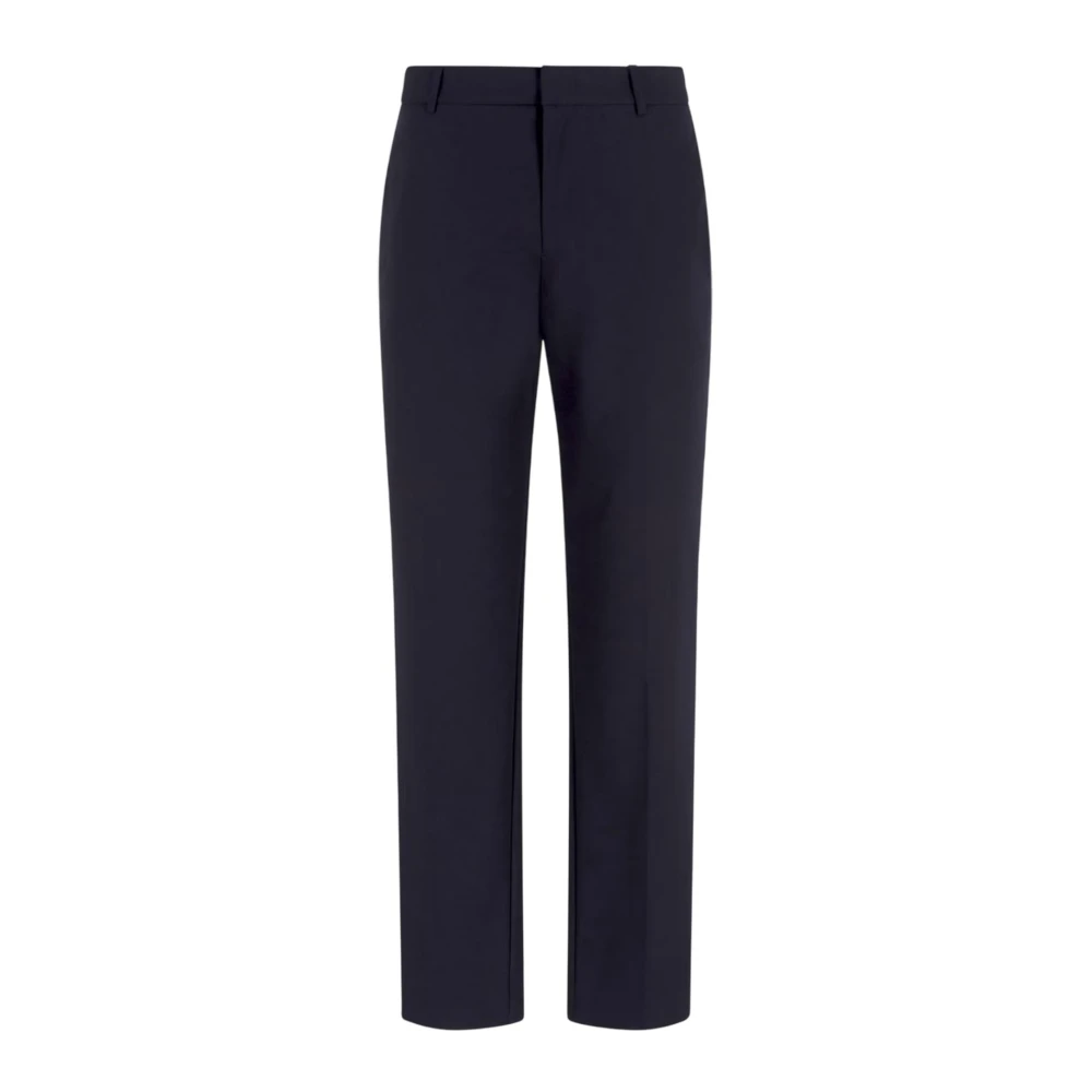 Emporio Armani Chino Broek met Logoplaquette Blue Heren