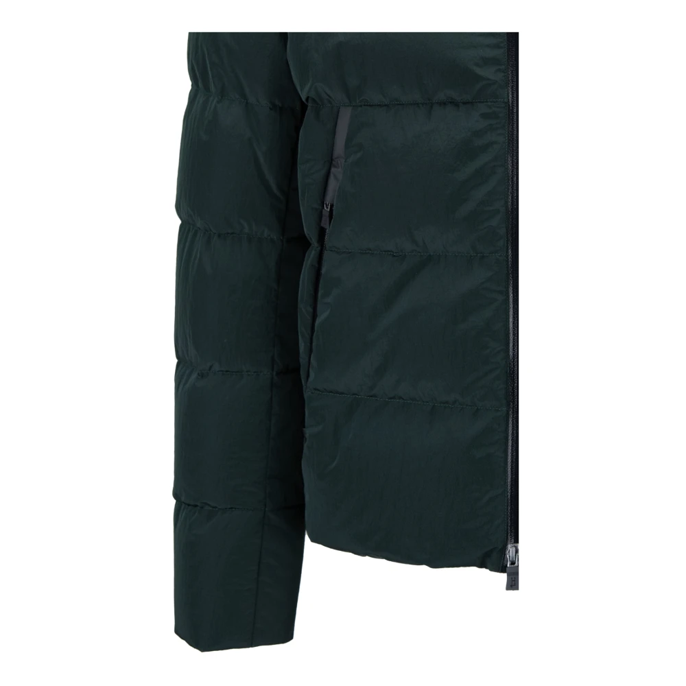 Herno Heren gewatteerde jas met capuchon Green Heren