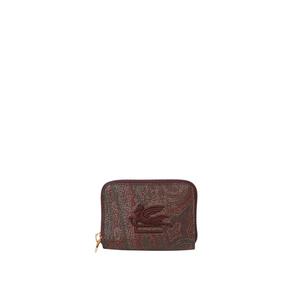 Etro Women's Brown Embroidered Wallet