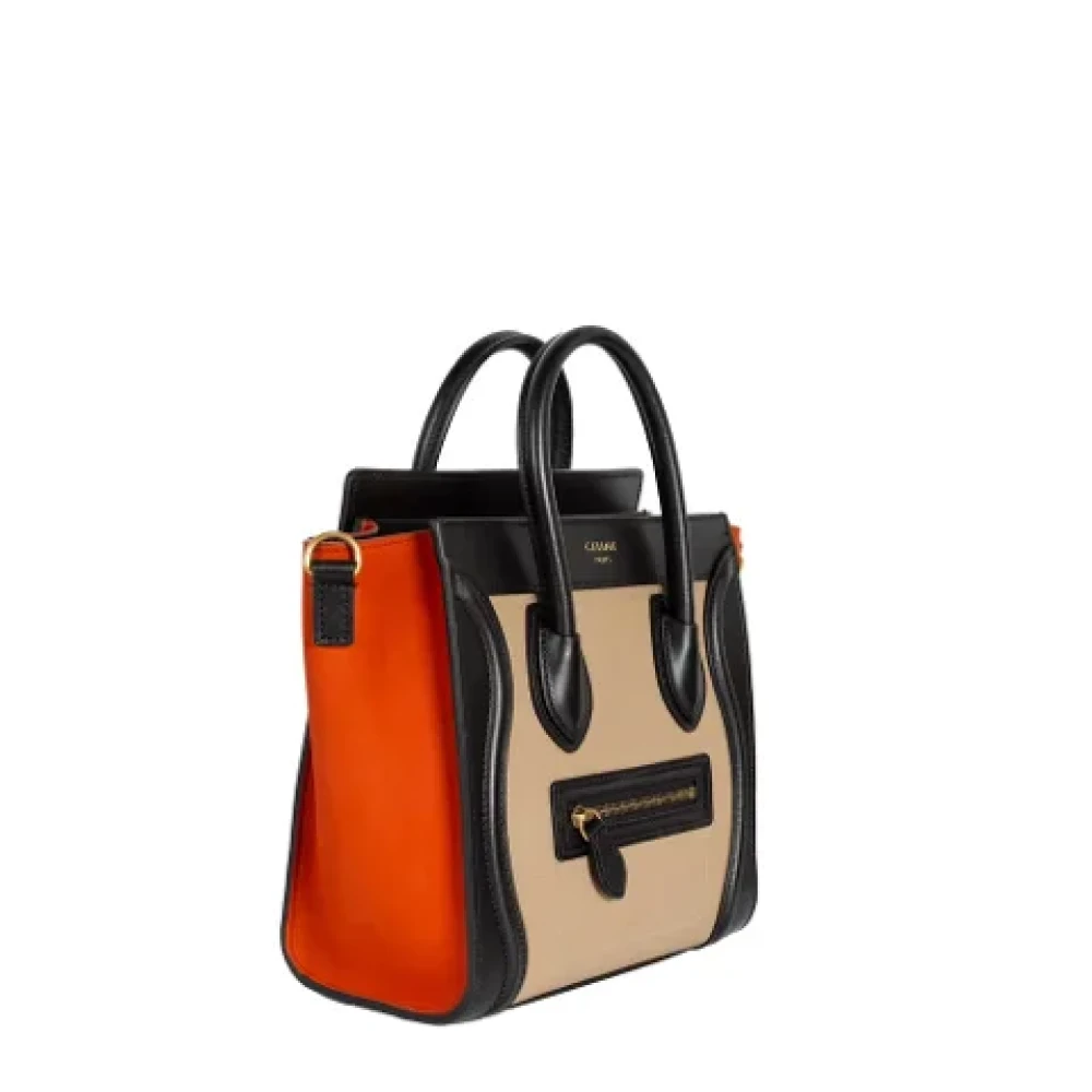 Celine Vintage Pre-owned Leather celine-bags Beige Dames