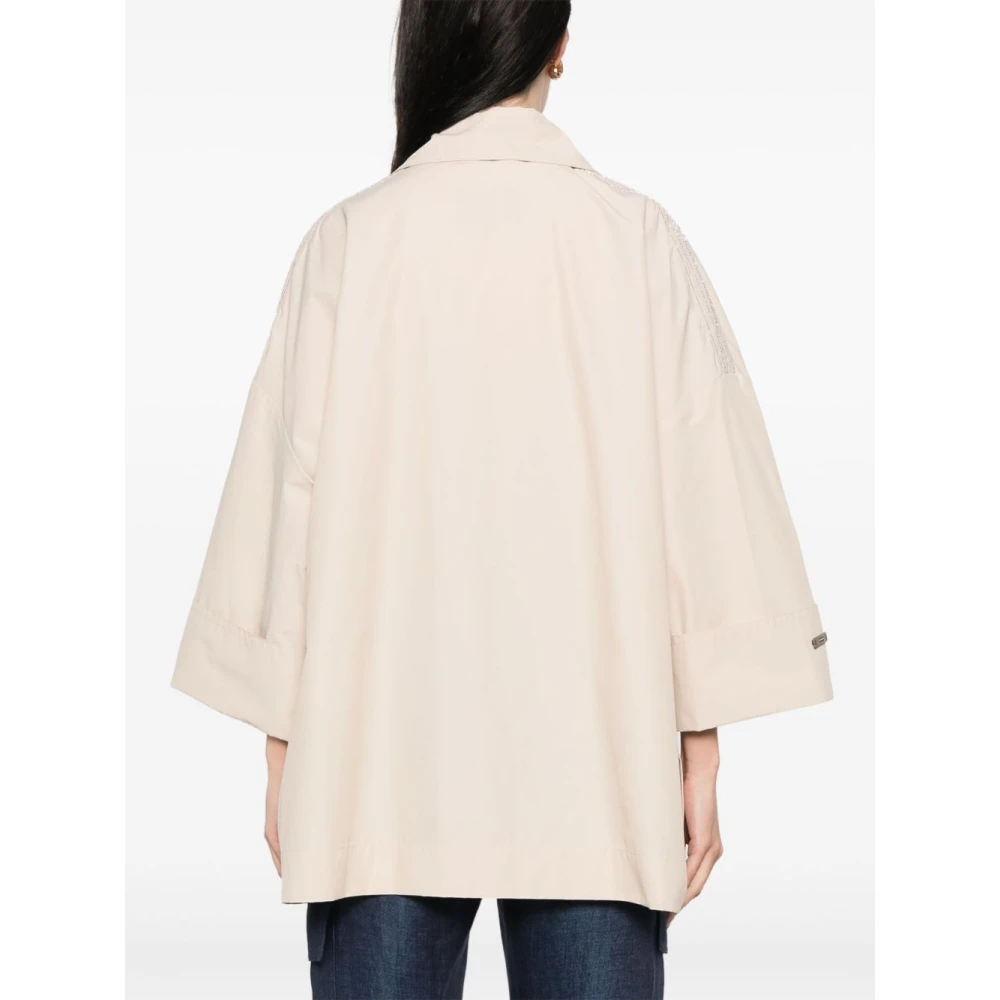 PESERICO Beige Buitenkleding Elegantie Comfort Chic Beige Dames