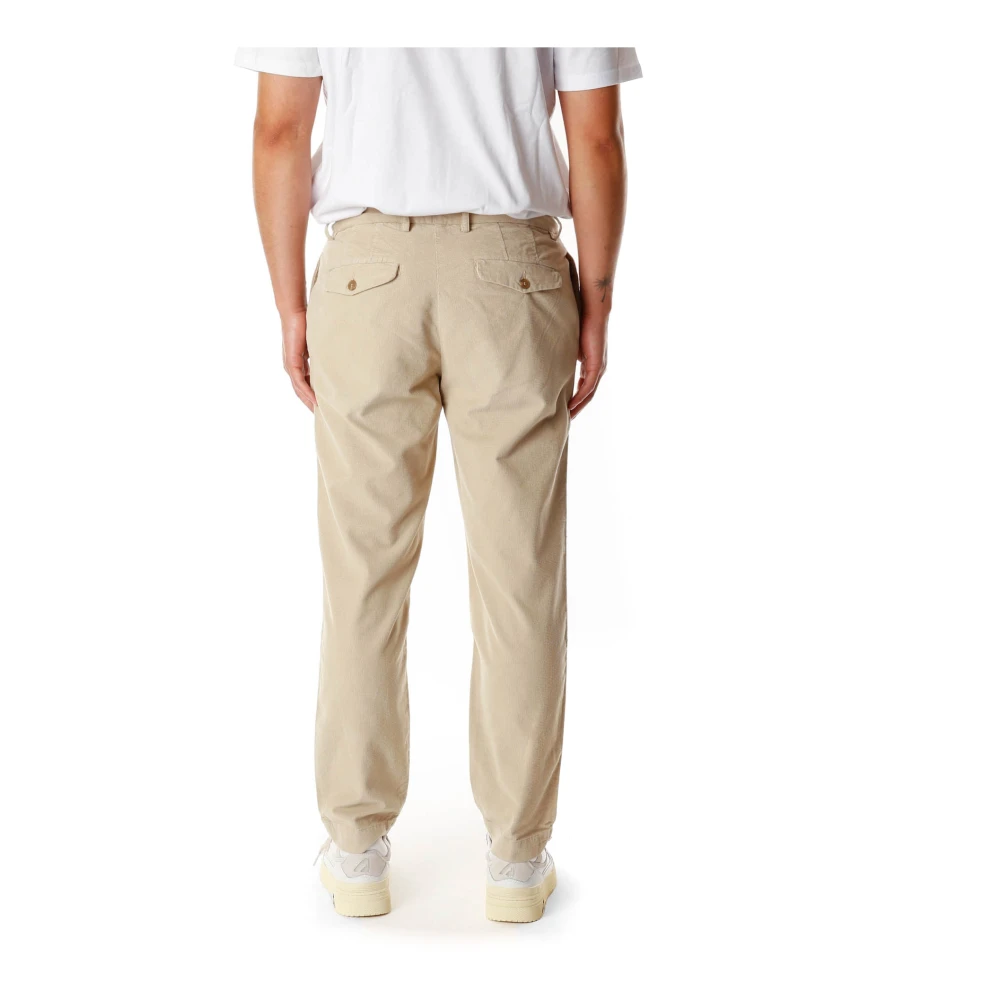 American vintage Corduroy broek met knoopsluiting Beige Heren