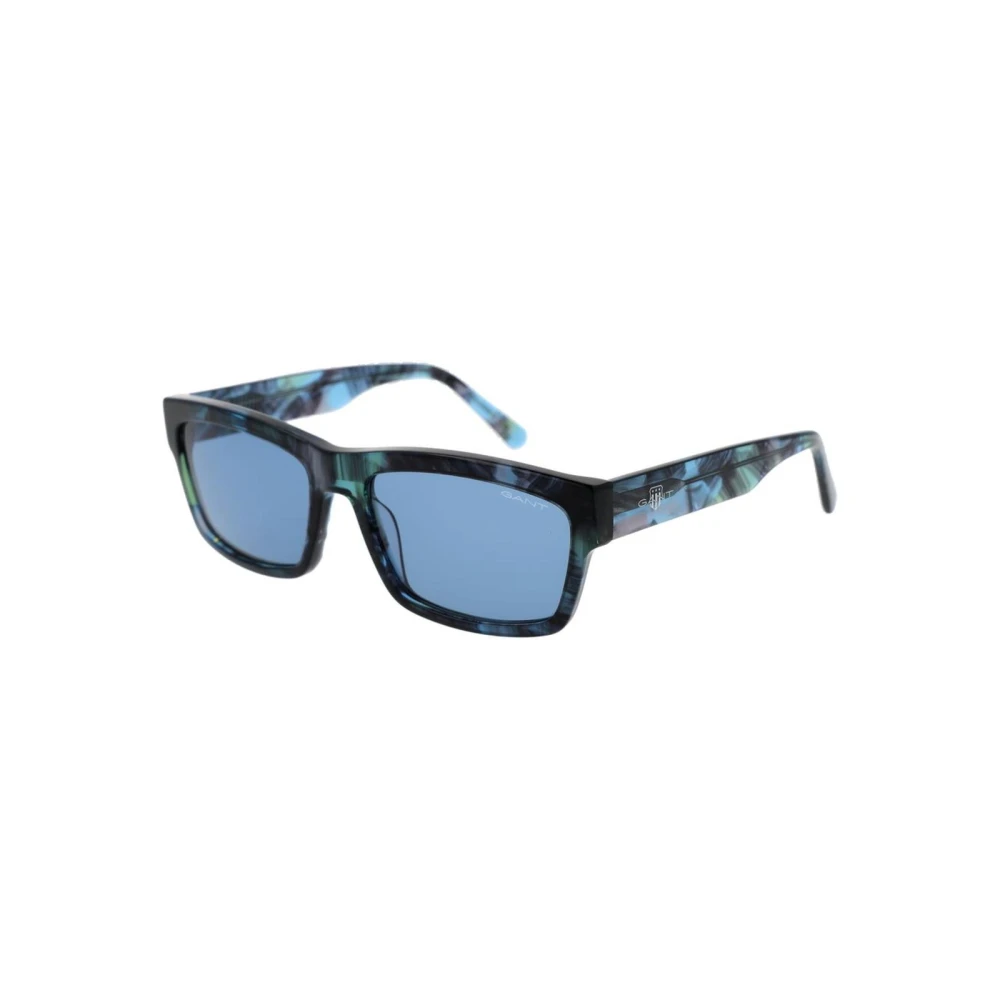 Gant Men's Blue Rectangle Sunglasses With Uv Protection
