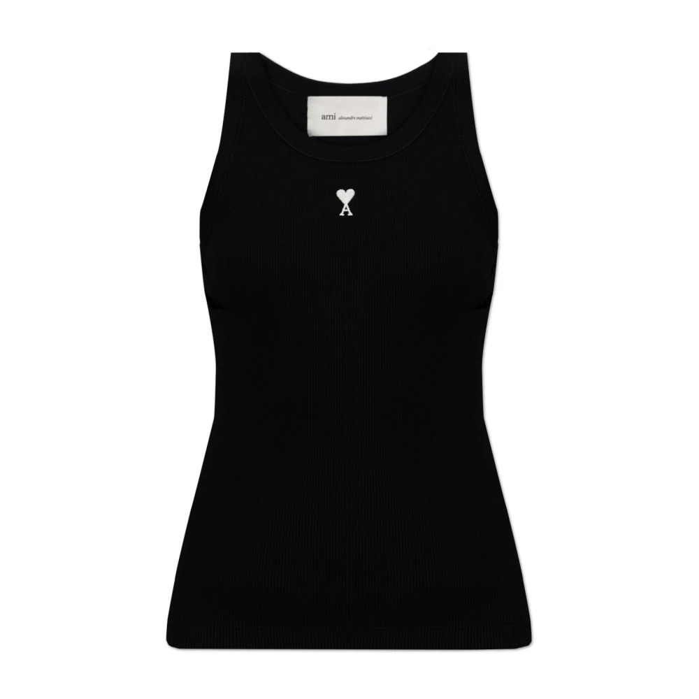 Ami Paris Svart Ami De Coeur Linne