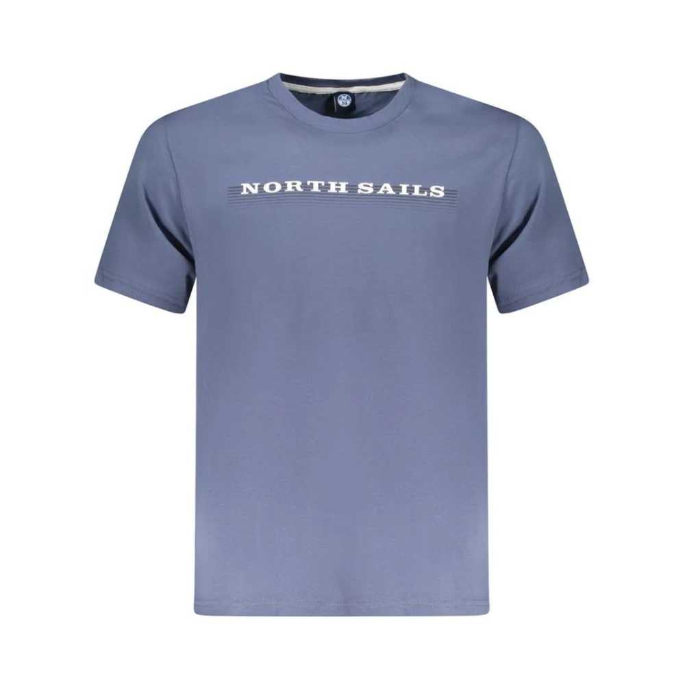 North Sails Blauw Katoen Crew Neck T-Shirt Blue Heren