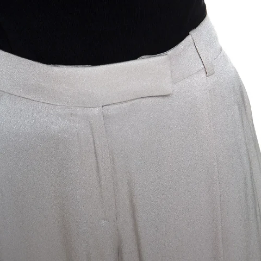 Alexander McQueen Pre-owned Silk bottoms Gray Dames