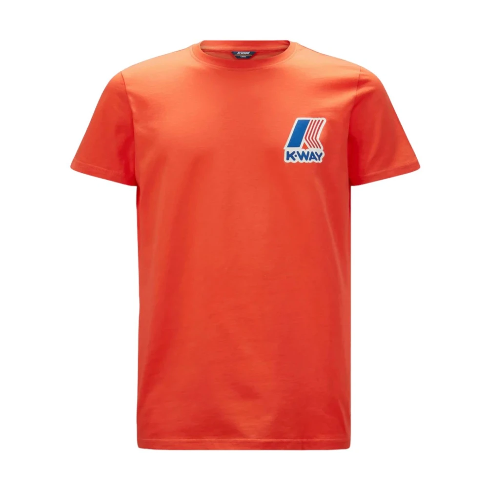 K-way Korte Mouw T-shirt Orange Heren