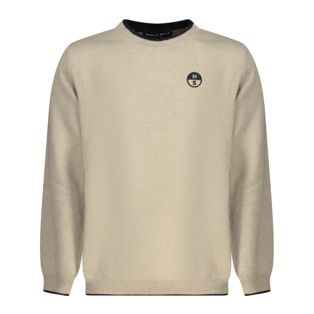 North Sails Beige Kids Knitwear, Unisex, 10 Y, Embroidered Logo Jumper