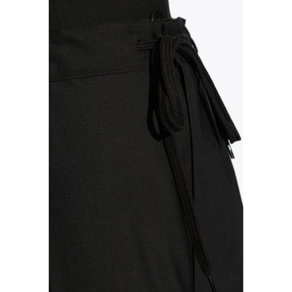 MM6 Maison Margiela Wijde broek Black Dames