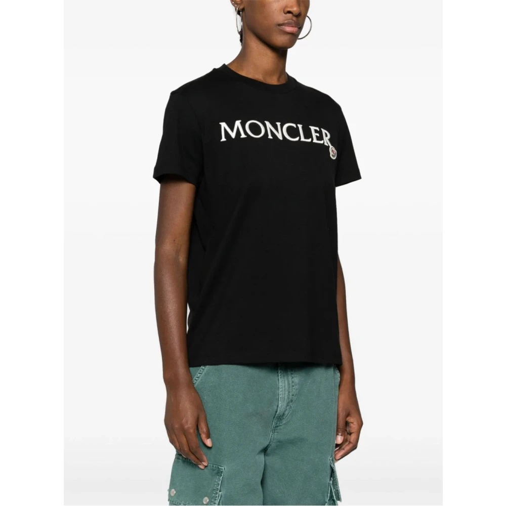 Moncler Korte mouw overhemd voor vrouwen Black Dames