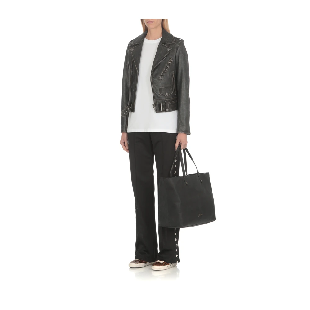 Golden Goose Star Wide Leg Jogging Pant Black Dames